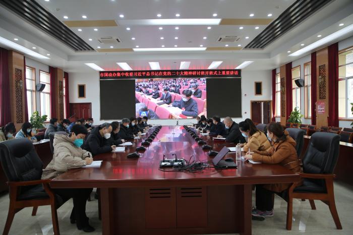 市国动办集中收看习近平总书记在学习贯彻党的二十大精神研讨班开班式上重要讲话